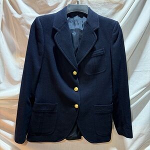 Vintage Navy Stanley Blacker Classic Navy Women's Blazer with Gold Buttons